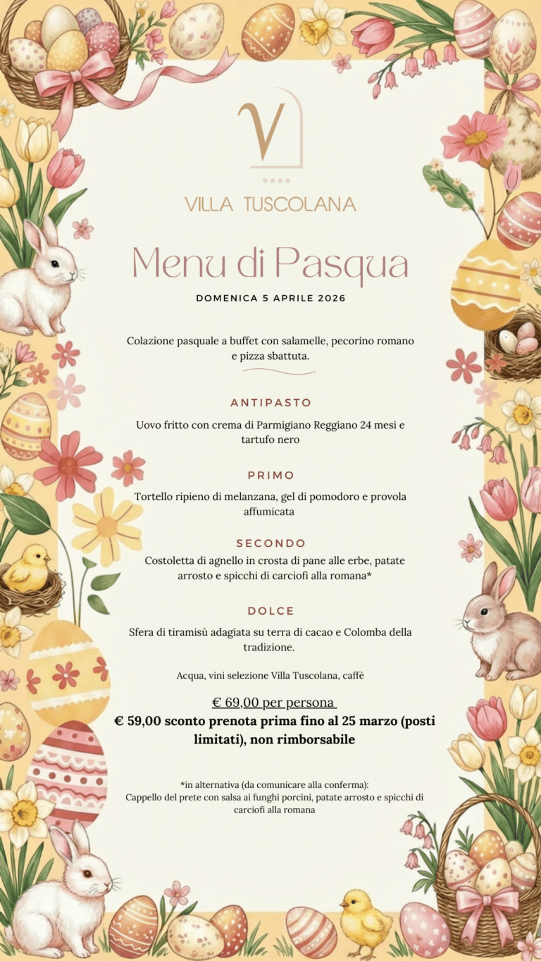 Menu Pranzo di Pasqua Villa Tuscolana